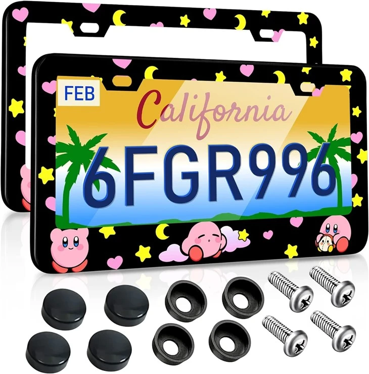 Cartoon Decorative Anime License Plate Frames